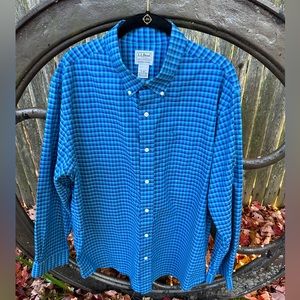 L.L. Bean Men's Blue Checkered Shirt